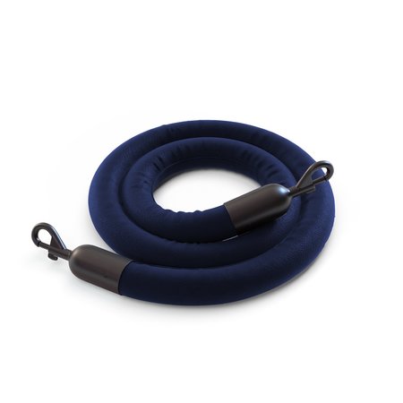 MONTOUR LINE Naugahyde Rope Dark Blue With Black Snap Ends 10ft.Cotton Core HDNH510Rope-100-DB-SE-BK